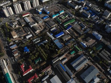 Kente bakan görünümü / Ufa Başkurdistan Rusya 2018, ile DJI indeks işlem Mavic hava Mayıs