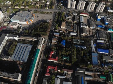 Kente bakan görünümü / Ufa Başkurdistan Rusya 2018, ile DJI indeks işlem Mavic hava Mayıs