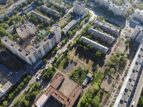 Span above the city / Ufa Bashkortostan Russia, may 2018, DJI MAVIC AIR
