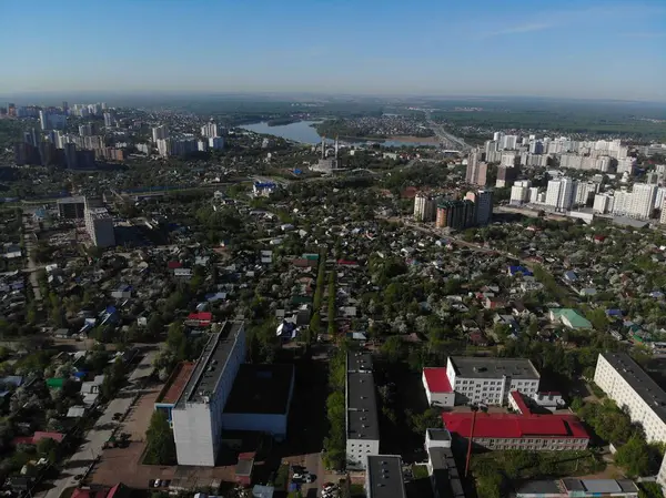 Vão Acima Cidade Ufa Bashkortostan Rússia Maio 2018 Dji Mavic — Fotografia de Stock