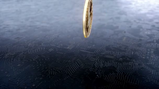 Litecoin cryptocurrency 的硬币 — 图库视频影像