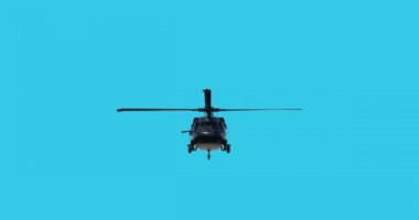 Askeri helikopter Uh-60 Black Hawk gerçekçi 3d animasyon
