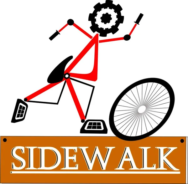 Bisiklet Walker kaldırım Pedestriancategorygraphic kaynakları 