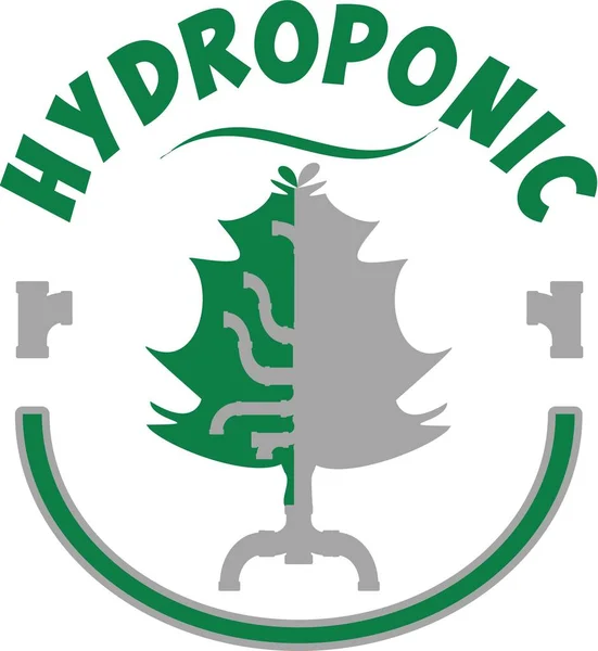 Hydroponic logo sembol illüstrasyon