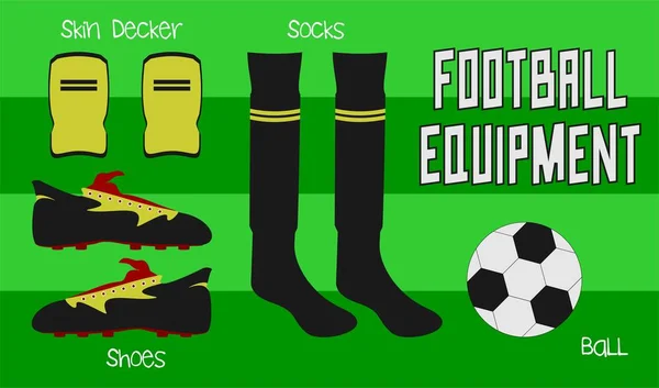 çorap, Ayakkabı, deri decker ve vektör futbol topu gibi futbol ekipmanları 
