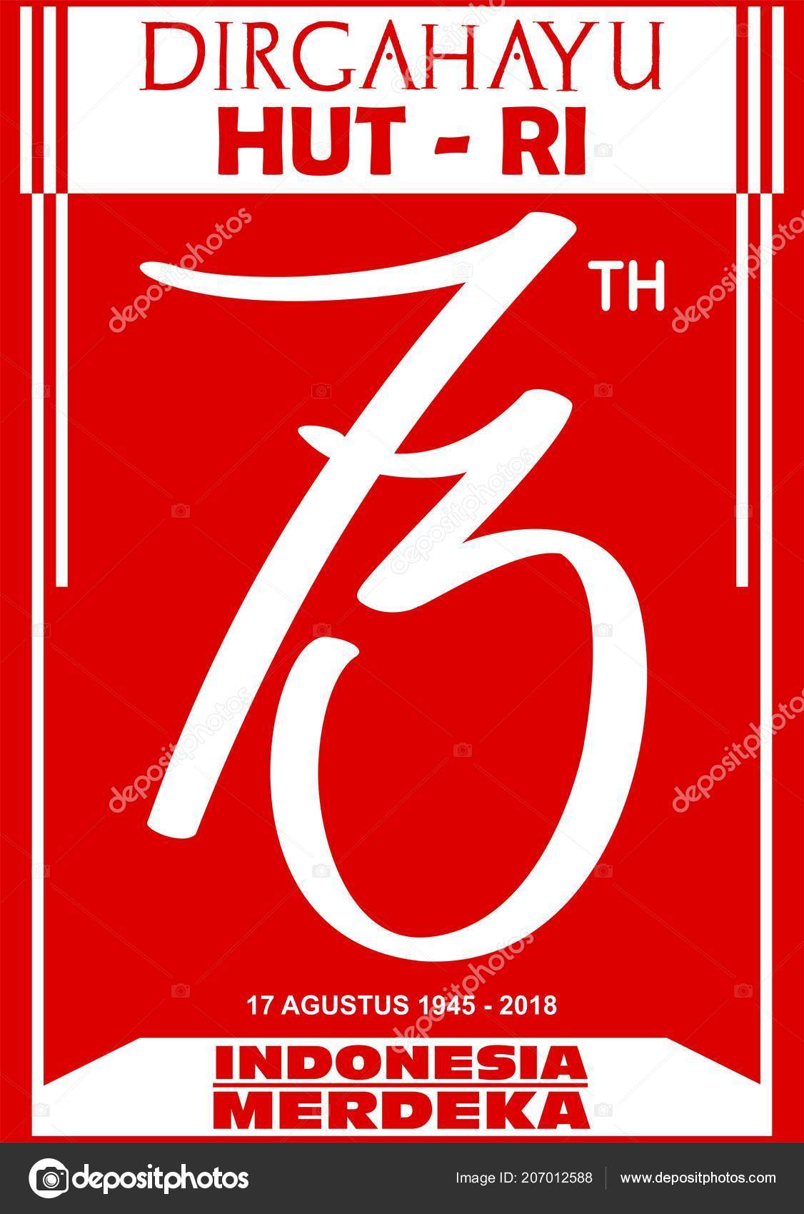 Logo Vector Indonesia Indepence Day Anniversary Hut Tahun