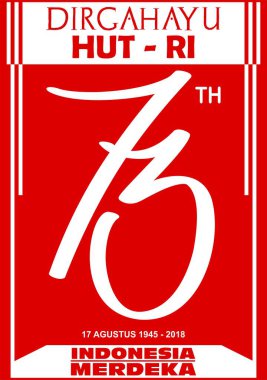 Logo Vektör Endonezya Indepence gün Yıldönümü, Hut Ri 73 tahun Merdeka