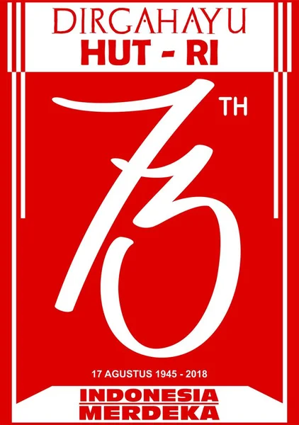 Logo Vektör Endonezya Indepence gün Yıldönümü, Hut Ri 73 tahun Merdeka