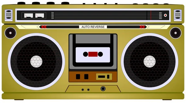 Bant ses Kaset vintage müzik çalar, müzik setini vektör çizim