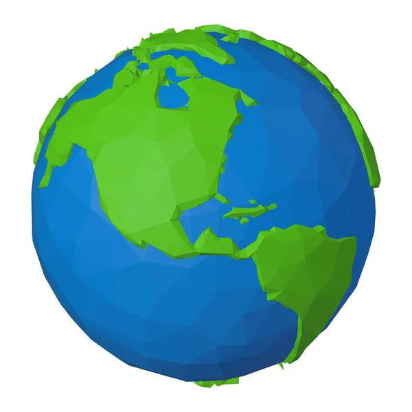 EUA em 3d globo poligonal ilustração em estilo moderno baixo poli Gráficos Vetores