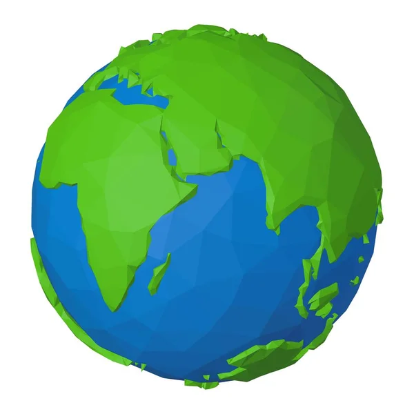 Origami estilo globo com efeito de papel 3d como ilustração do planeta Terra Ilustração De Bancos De Imagens