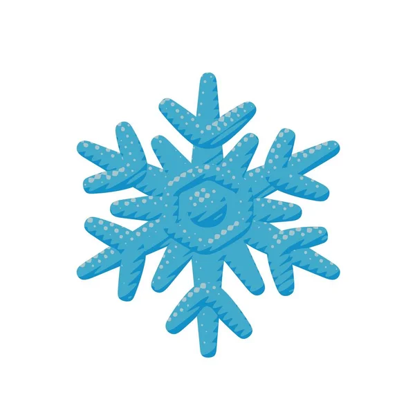Floco de neve de inverno vetor de quadrinhos em forma de cristal Ilustrações De Bancos De Imagens Sem Royalties