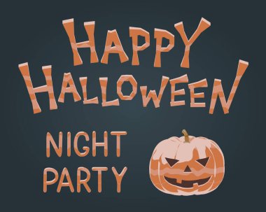 Ürkütücü balkabağı maskotunun vektör çizimi