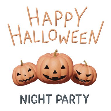 Turuncu kabaklarla Cadılar Bayramı için kil vektörü