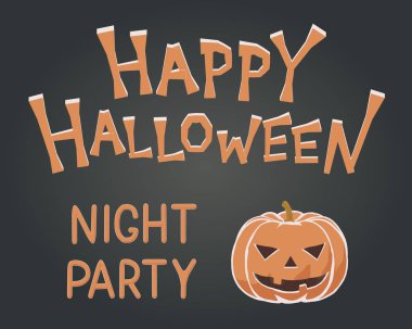 Cadılar Bayramı balkabağının düz vektör çizimi