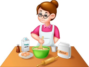 yemek kek gülümseme mutluluktan beuaty Anne çizgi film