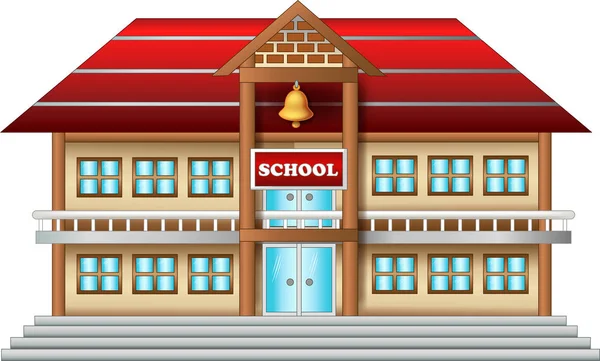 Antieke School Cartoon Witte Achtergrond — Stockvector