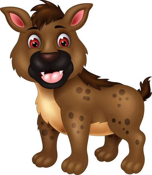 Drôle Brown Grey Hyena Cartoon Pour Votre Conception — Image vectorielle