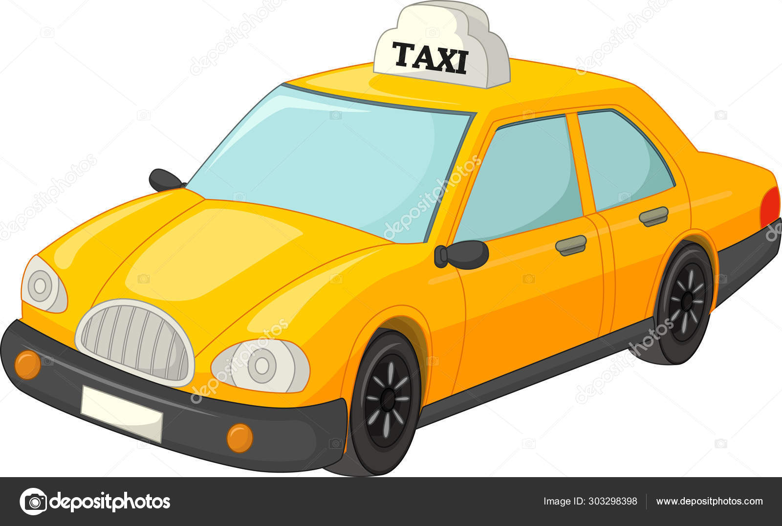 Dibujos Animados Taxi Amarillo Para Diseño vector, gráfico vectorial ©  starlight789 imagen #303298398