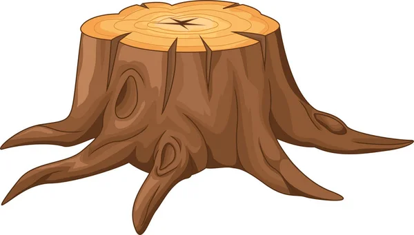 Chladný Hnědý Dřevěný Strom Kreslený Pro Váš Design — Stockový vektor