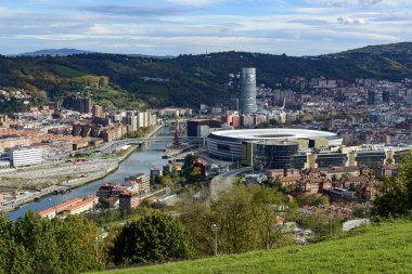 Bilbao görünümü Covetas Mount Pais Bask İspanya'dan