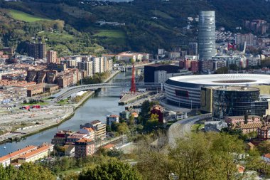 Bilbao görünümü Covetas Mount Pais Bask İspanya'dan