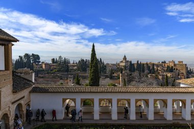 General Palacio del Generalife Sarayı La Alhambra, Granada, İspanya