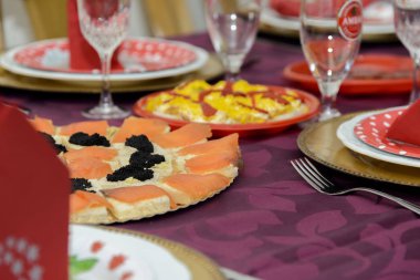 Noel yemek masası İspanya'tipik