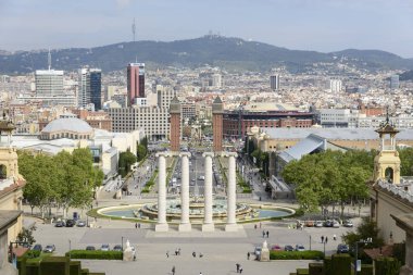 Plaza de Espana Barcelona Sanat Müzesi dan panoramik manzaralı