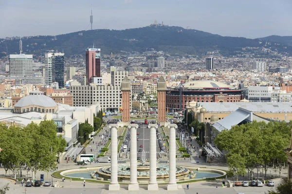 Plaza de Espana Barcelona Sanat Müzesi dan panoramik manzaralı