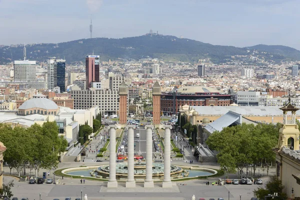 Plaza de Espana Barcelona Sanat Müzesi dan panoramik manzaralı