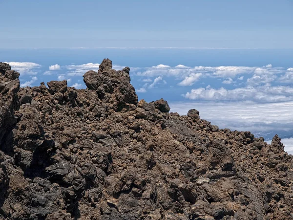 Teide 顶区火山岩形成 — 图库照片