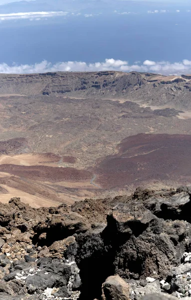 Landschaft vom Gipfel des Vulkans Teide — Stockfoto
