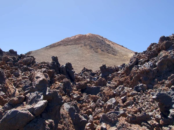 Teide vista vulcão de perto do topo — Fotografia de Stock