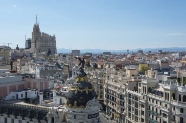 Şehir Madrid yükseltilmiş görünümünü