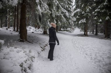 Ormandaki kadın, kış