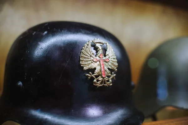 25-junio-2017 de cerca el casco español en el museo de armas en Wroclaw, Polonia —  Fotos de Stock