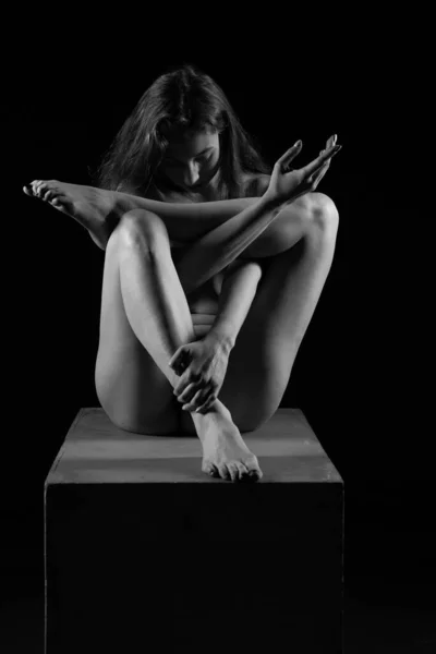 Abstraktní postavy z nahého ženského těla — Stock fotografie