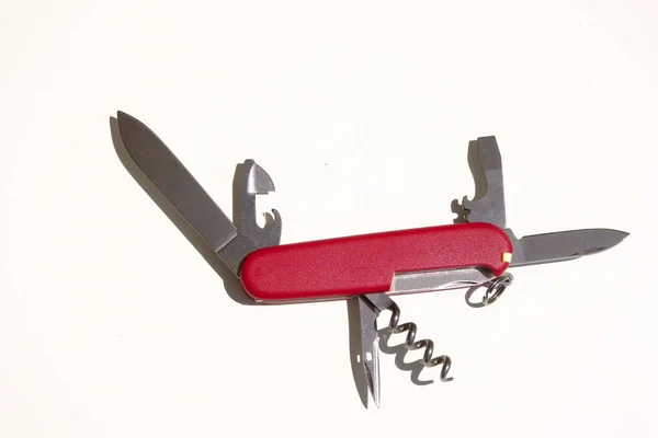 Swiss  army, red,  pocket knife tool. Compact model