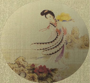 Vintage Chinese graceful fabric pattern. clipart