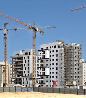 Binanın avlu şehir Holon İsrail'in yeni bir alanda Evleri Konut İnşaatı