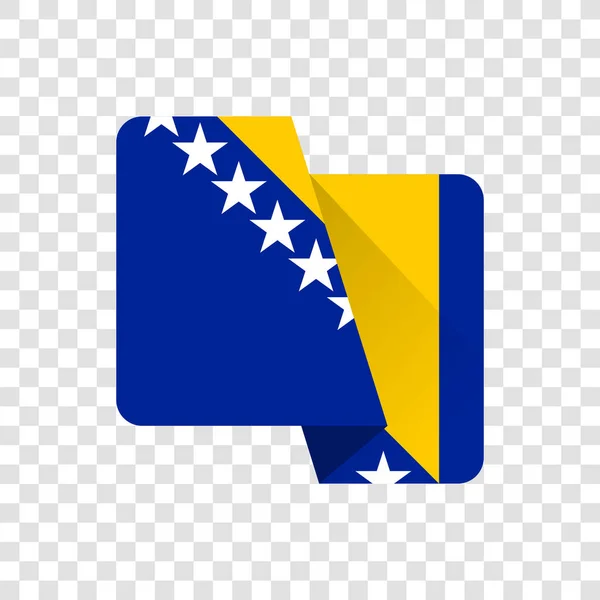 Bosnia Herzegovina Bandera Nacional — Vector de stock