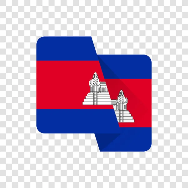 Koninkrijk Van Kambodja Nationale Vlag — Stockvector