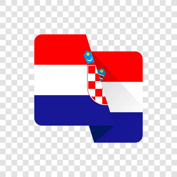 República Croacia Bandera Nacional — Vector de stock