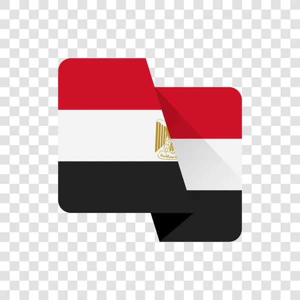 Mısır Arap Cumhuriyeti Ulusal Bayrak — Stok Vektör