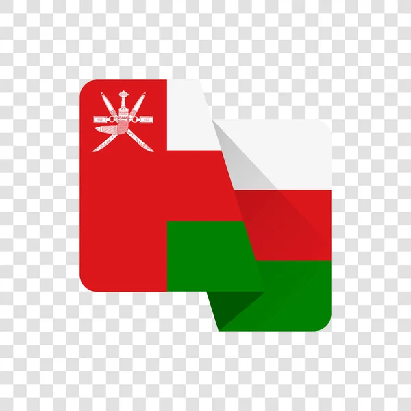 Sultanat Oman Drapeau National — Image vectorielle