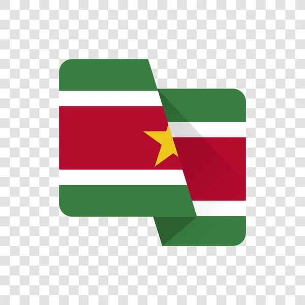 Republiek Suriname Nationale Vlag — Stockvector