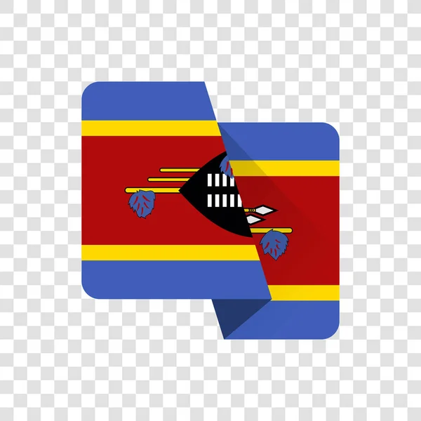 Regno Dello Swaziland Bandiera Nazionale — Vettoriale Stock