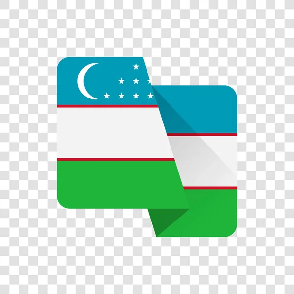 Republik Usbekistan Die Nationalflagge — Stockvektor