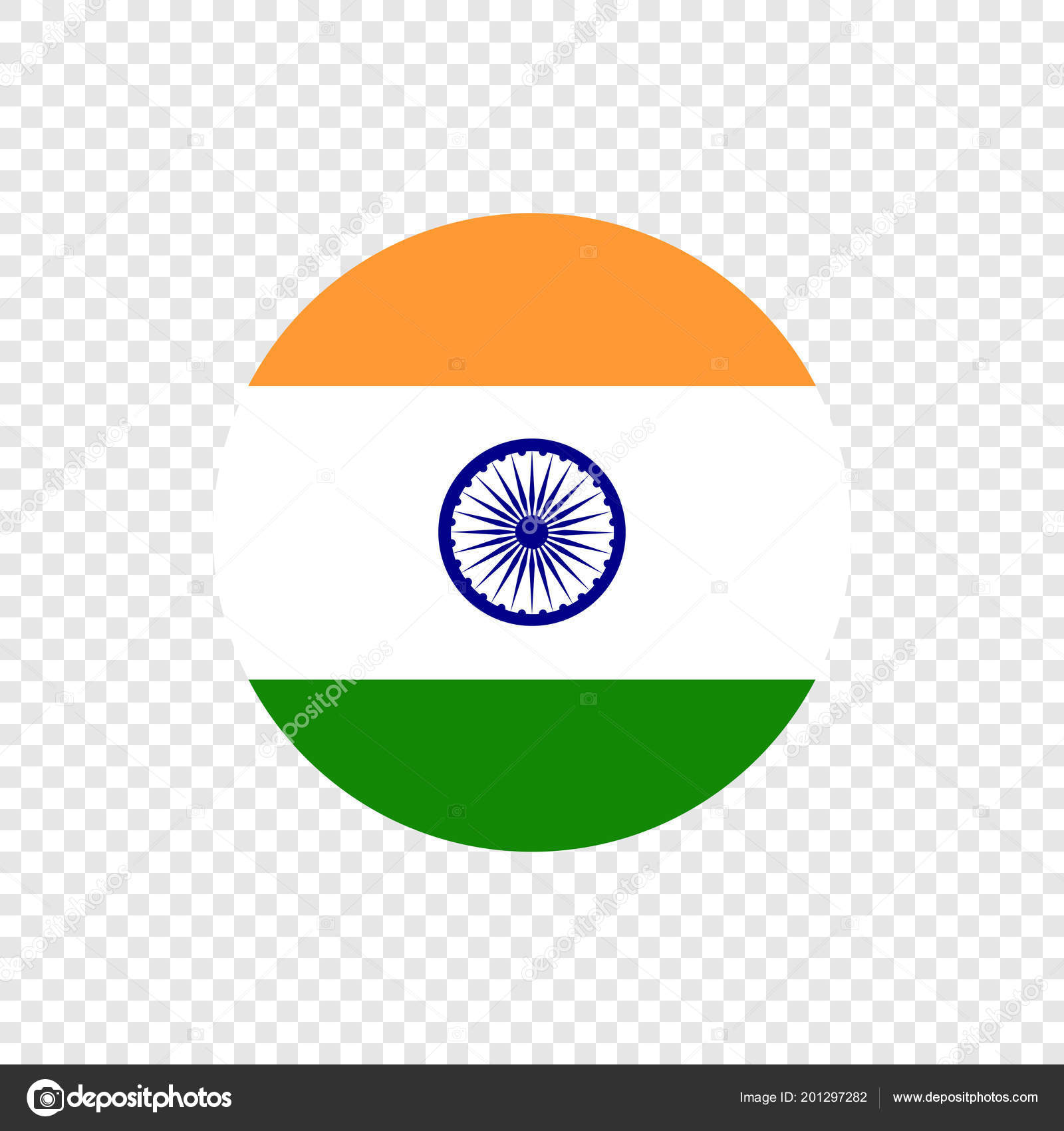 Republic India Vector Circle Flag — Stock Vector © RFO ...